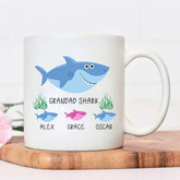 Grandad Shark Mug, Grandparent Gift, Secret santa Gift - Craftellery